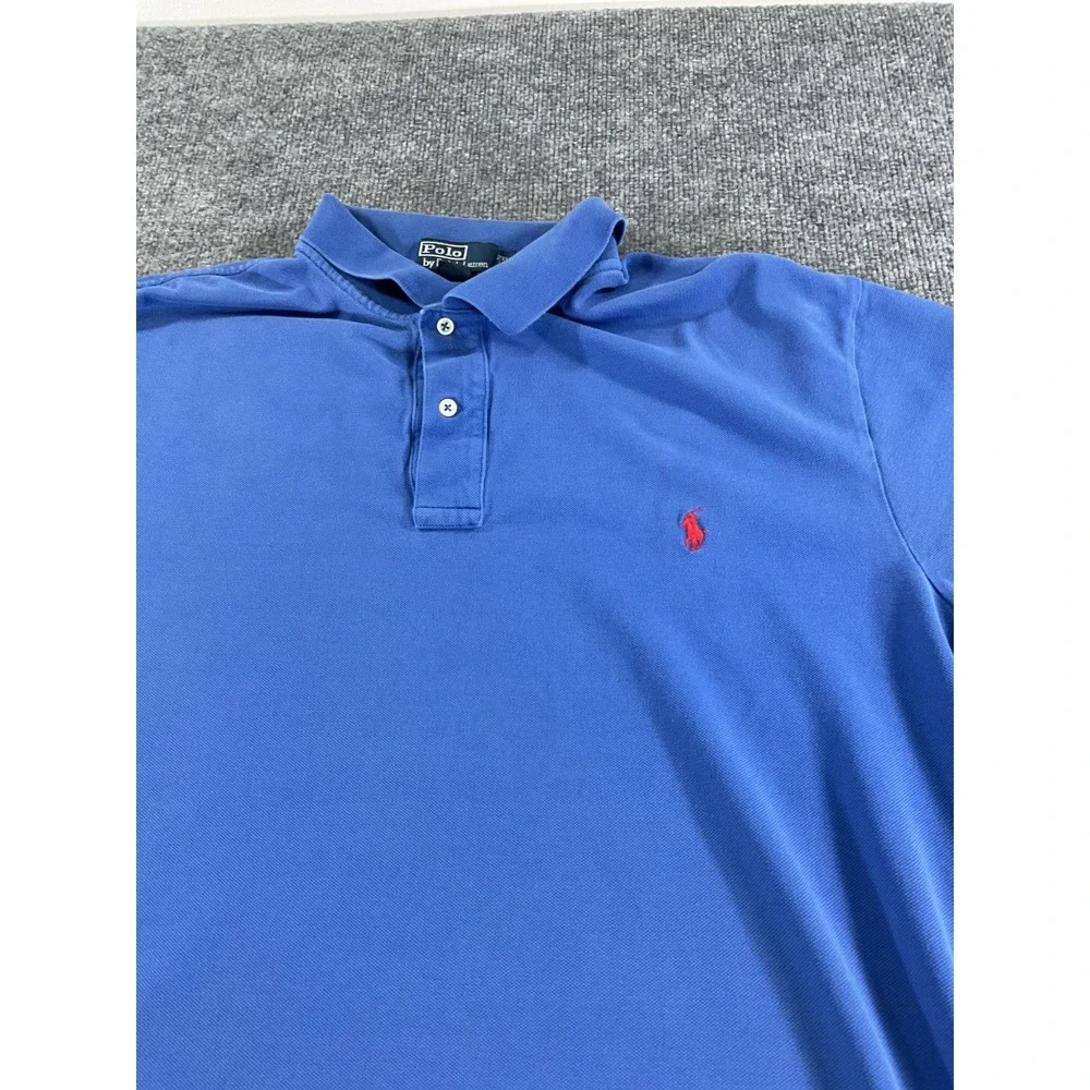Polo Ralph Lauren 2XLT Tall Blue Polo Shirt 100% Cotton Big & Tall Pony Logo